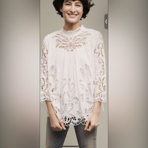Anthropologie Harlan Laced Top - Size L